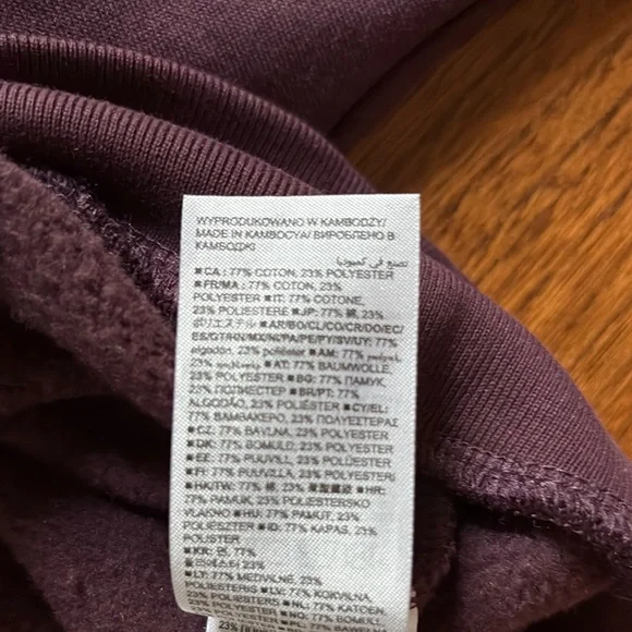 GAP Quarter-Zip Pullover Deep Plum Large Petite - Picture 9 of 11